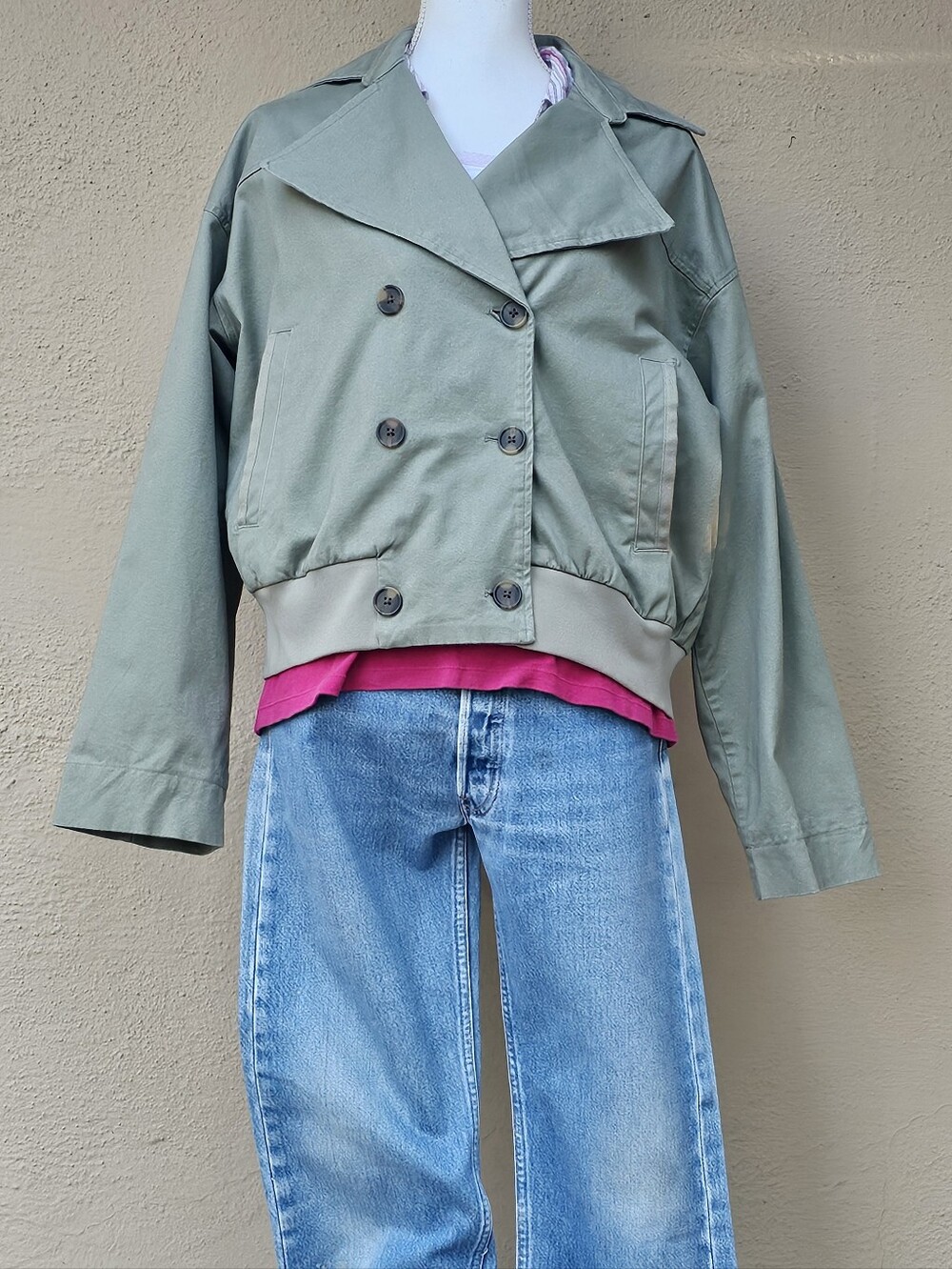 Universal Thread Khaki Olive Green Jacket Unlined Sz M